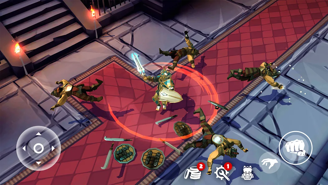Polygon Fantasy: Action RPG (Полигон Фэнтези) [МОД: Меню, Бесконечные монеты и Открытые уровни] Screenshot 2