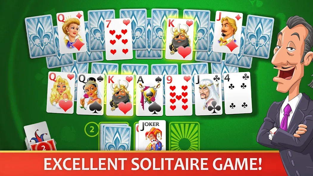 Solitaire Perfect Match [МОД: Меню, Бесконечные монеты и Открытые уровни] Screenshot 1