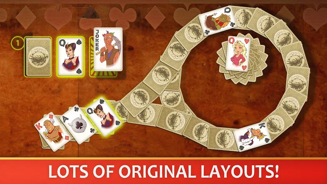 Solitaire Perfect Match [МОД: Меню, Бесконечные монеты и Открытые уровни] Screenshot 2