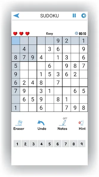 Sudoku Offline: Hard Puzzles (Судоку Оффлайн) [МОД: Меню, Бесконечные монеты и Открытые уровни] Screenshot 1