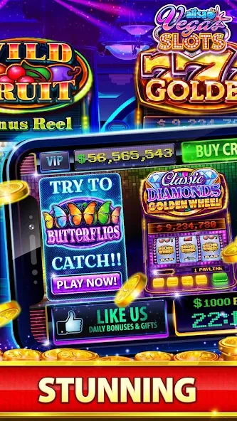 VEGAS Slots by Alisa – Free Fu (Вегас Слоты от Алисы) [МОД: Много денег, Монет и Все открыто] Screenshot 5