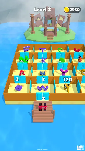 Alphabet Battle: Room Maze (Алфавит батл) [МОД: Меню, Бесконечные монеты и Открытые уровни] Screenshot 1
