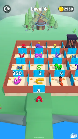 Alphabet Battle: Room Maze (Алфавит батл) [МОД: Меню, Бесконечные монеты и Открытые уровни] Screenshot 2