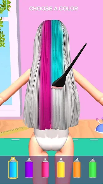 Doll Makeover - DIY 3D Dolly [МОД: Много денег, Монет и Все открыто] Screenshot 3