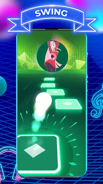 Tiles Hop: EDM Rush (Тайлс Хоп) [МОД: Меню, Бесконечные монеты и Открытые уровни] Screenshot 1