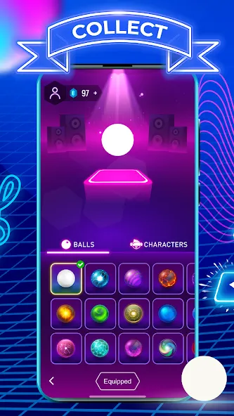Tiles Hop: EDM Rush (Тайлс Хоп) [МОД: Меню, Бесконечные монеты и Открытые уровни] Screenshot 2