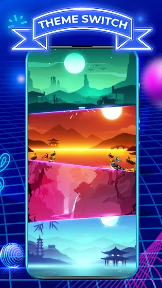 Tiles Hop: EDM Rush (Тайлс Хоп) [МОД: Меню, Бесконечные монеты и Открытые уровни] Screenshot 5