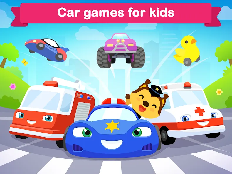 Car games for kids & toddler [МОД: Деньги, Монеты и Меню MOD] Screenshot 5