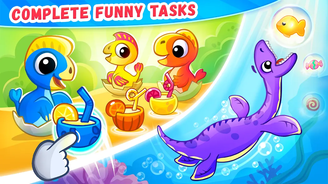 Dinosaur games for kids age 2 [МОД: Меню, Бесконечные монеты и Открытые уровни] Screenshot 3