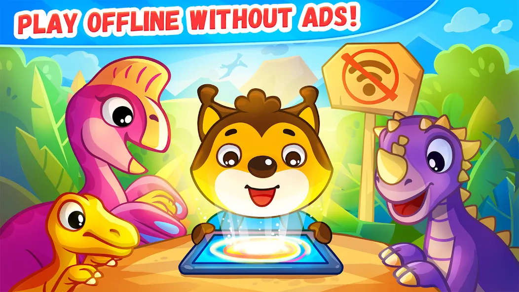 Dinosaur games for kids age 2 [МОД: Меню, Бесконечные монеты и Открытые уровни] Screenshot 5