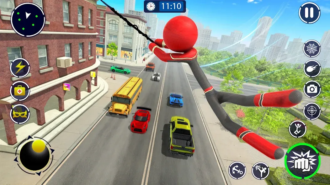 Spider Stickman Rope Hero Game [МОД: Деньги, Монеты и Меню MOD] Screenshot 5