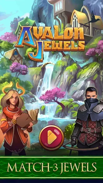 Avalon Jewels Match-3 (Авалон Джуэлс) [МОД: Меню, Бесконечные монеты и Открытые уровни] Screenshot 1