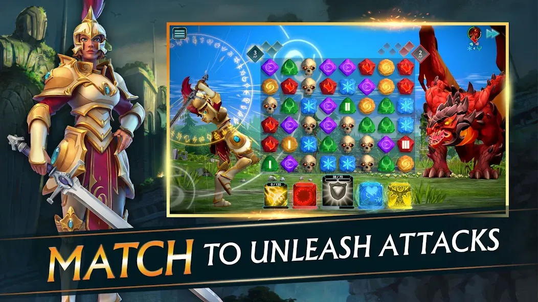 Puzzle Quest 3 - Match 3 RPG (Пазл Квест 3) [МОД: Все открыто, Дополнительные деньги и Меню MOD] Screenshot 1