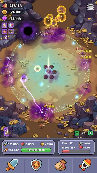 Wild Survival - Idle Defense (Уайлд Сурвивал) [МОД: Меню, Бесконечные монеты и Открытые уровни] Screenshot 5