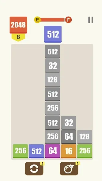 Target 2048 (Таргет 2048) [МОД: Много денег, Монет и Все открыто] Screenshot 2