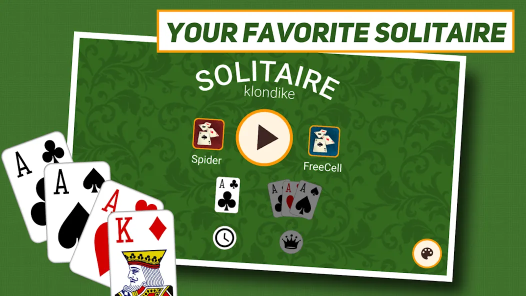 Klondike Solitaire: Classic [МОД: Много денег, Монет и Все открыто] Screenshot 1