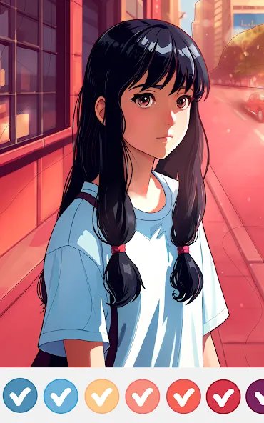 Anime Manga Color by Numbers [МОД: Все открыто, Дополнительные деньги и Меню MOD] Screenshot 3
