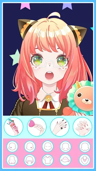 Anime Avatar Maker 2: Dress Up (Долл Аниме Аватар Мейкер Гейм) [МОД: Меню, Бесконечные монеты и Открытые уровни] Screenshot 3