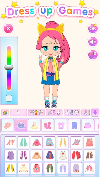 Chibi Doll Dress Up Games [МОД: Деньги, Монеты и Меню MOD] Screenshot 1