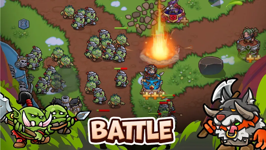 Crazy Defense Heroes - TD Game (Крейзи Дефенс Хероес) [МОД: Бесконечные деньги, Монеты и Мега MOD] Screenshot 2