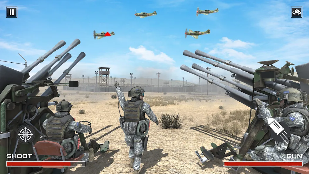 FPS War Games- Aircrafts Games [МОД: Меню, Бесконечные монеты и Открытые уровни] Screenshot 5