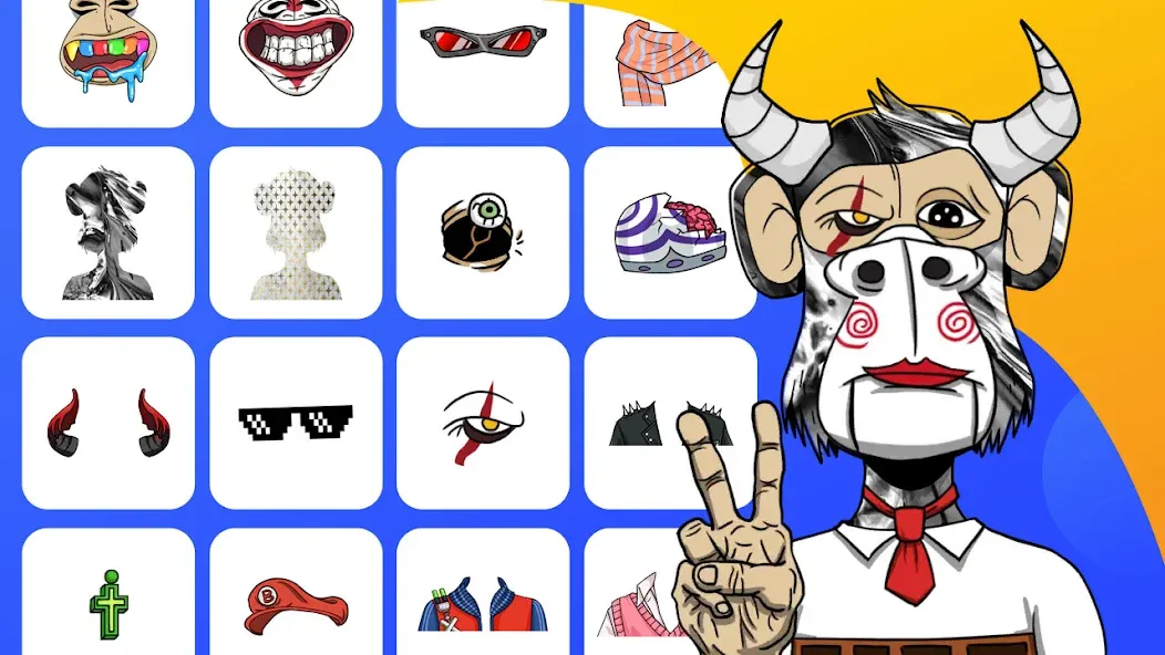 Bored Ape Maker - NFT Art (Боред Эйп Мейкер) [МОД: Много денег, Монет и Все открыто] Screenshot 3