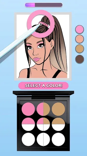 Makeup Kit - Color Mixing [МОД: Меню, Бесконечные монеты и Открытые уровни] Screenshot 2