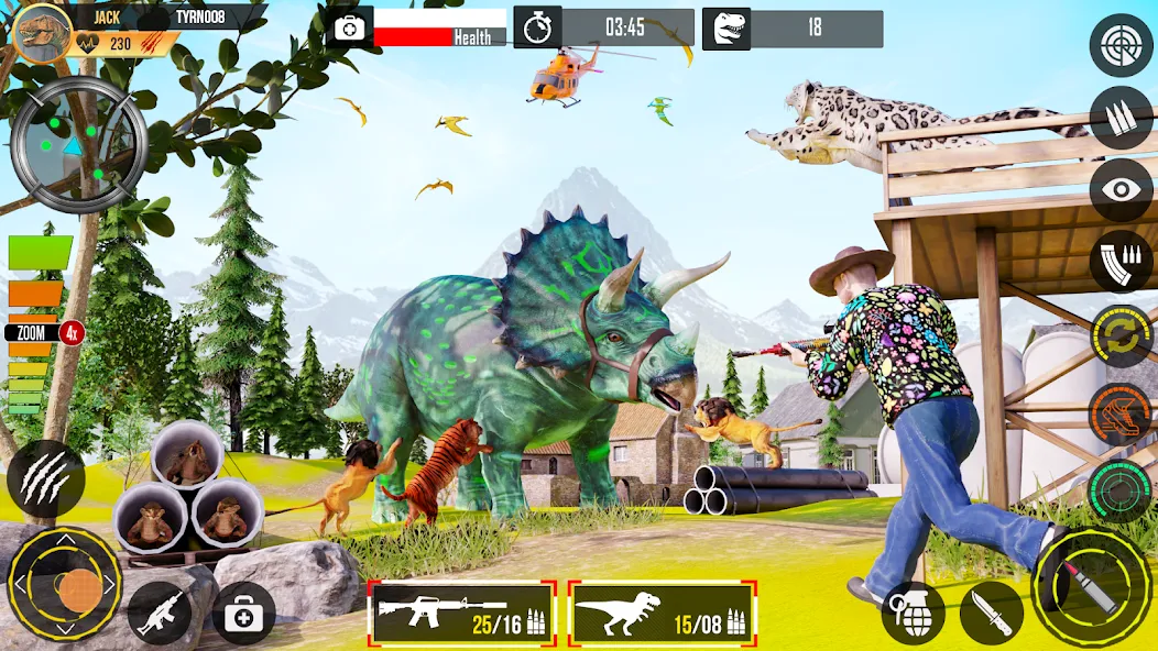 Real Dino Hunting Gun Games (Риал Дино Хантинг Ган Геймс) [МОД: Много денег, Монет и Все открыто] Screenshot 4