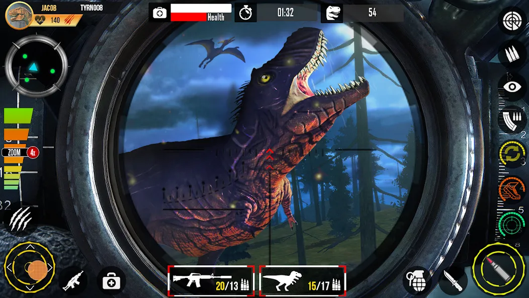 Real Dino Hunting Gun Games (Риал Дино Хантинг Ган Геймс) [МОД: Много денег, Монет и Все открыто] Screenshot 5