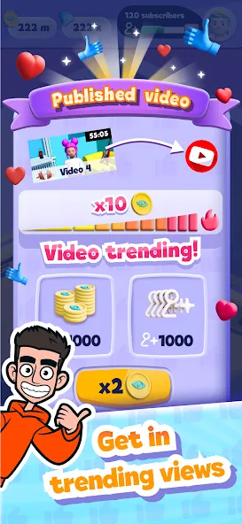 A4 Vlogger: Streamer simulator [МОД: Бесконечные деньги, Монеты и Мега MOD] Screenshot 3