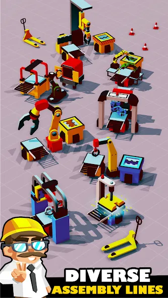 Idle Smartphone Tycoon Factory (Смартфон Фабрика Айдл Тайкун) [МОД: Все открыто, Дополнительные деньги и Меню MOD] Screenshot 4