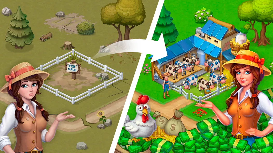 Idle Farmer: Mine Game (Айдл Фармер) [МОД: Бесконечные деньги, Монеты и Мега MOD] Screenshot 1