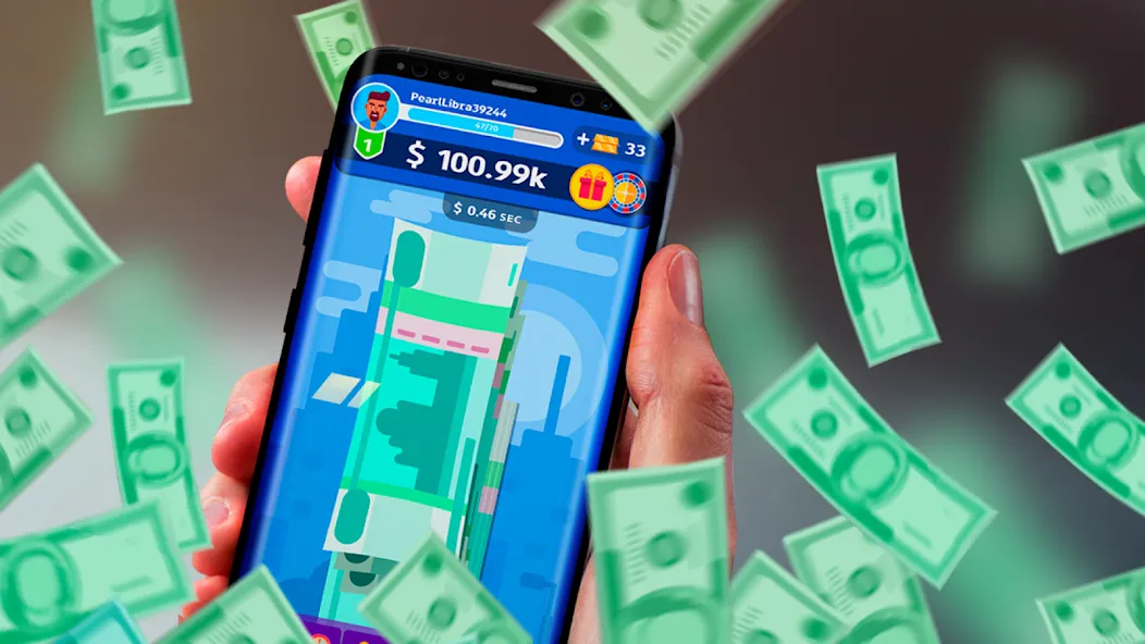 Money cash clicker [МОД: Бесконечные деньги, Монеты и Мега MOD] Screenshot 5