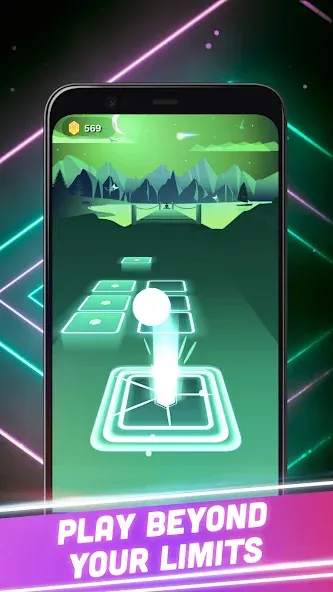 Hop Tiles 3D: Hit music game (Хоп Тайлс 3Д) [МОД: Бесконечные деньги, Монеты и Мега MOD] Screenshot 2