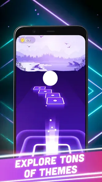 Hop Tiles 3D: Hit music game (Хоп Тайлс 3Д) [МОД: Бесконечные деньги, Монеты и Мега MOD] Screenshot 3
