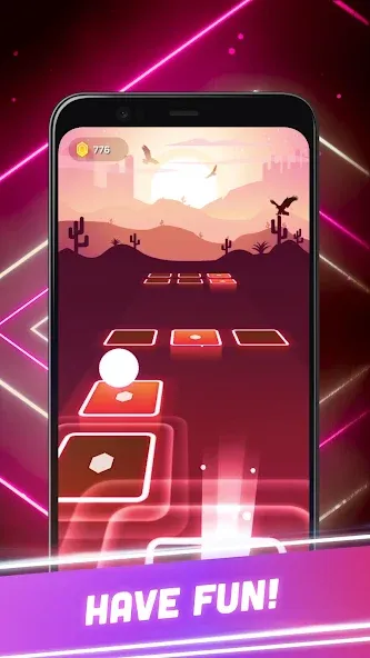 Hop Tiles 3D: Hit music game (Хоп Тайлс 3Д) [МОД: Бесконечные деньги, Монеты и Мега MOD] Screenshot 4