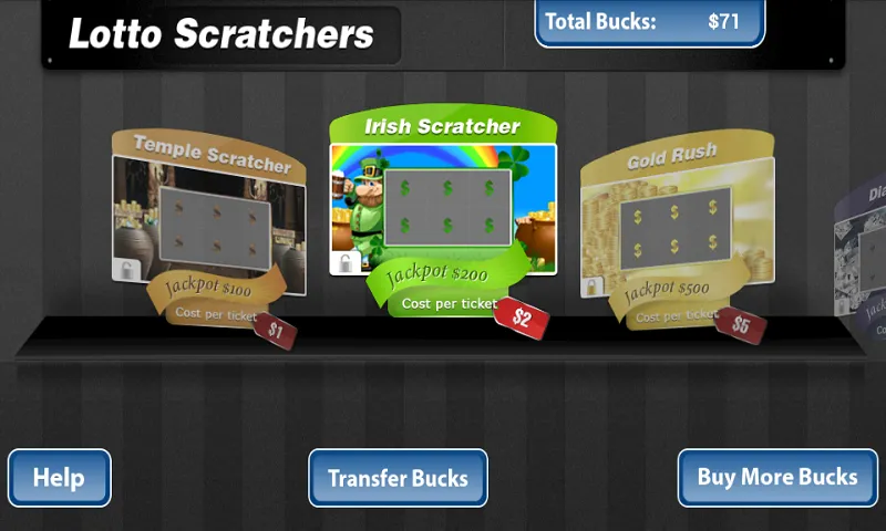Scratch N Win (кретч и выиграй) [МОД: Все открыто, Дополнительные деньги и Меню MOD] Screenshot 2