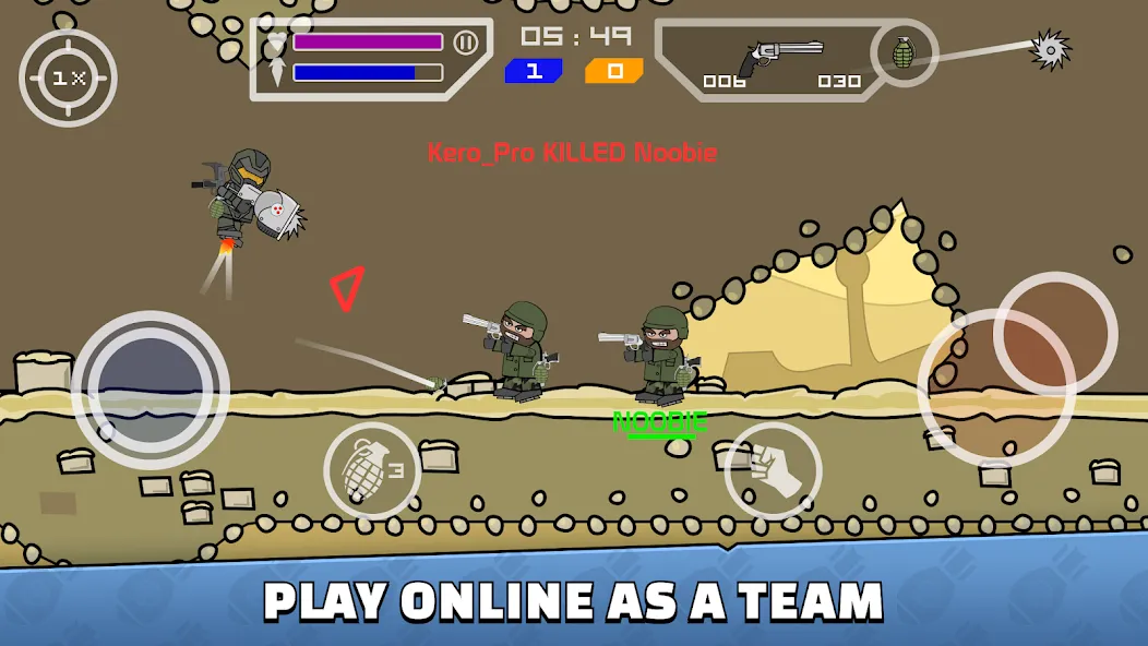 Mini Militia - War.io (Мини Милития) [МОД: Много монет, Открытые уровни и Мега MOD] Screenshot 1