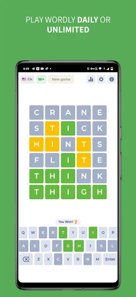 Wordly — Daily Word Game [MOD: Premium/Unlocked] - Скриншот 1