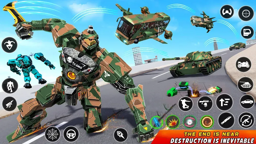 Army Bus Robot Car Game 3d [МОД: Бесконечные деньги, Монеты и Мега MOD] Screenshot 1