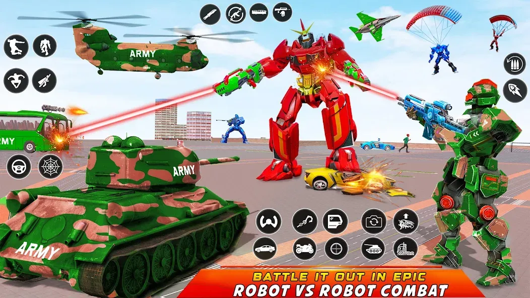 Army Bus Robot Car Game 3d [МОД: Бесконечные деньги, Монеты и Мега MOD] Screenshot 4