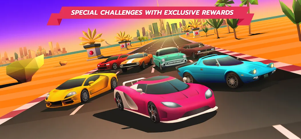 Horizon Chase – Arcade Racing (Хорайзон Чейс) [МОД: Бесконечные деньги, Монеты и Мега MOD] Screenshot 3