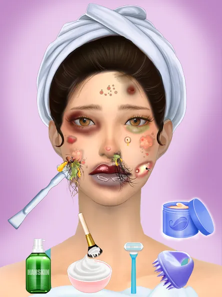 Waxing Spa ASMR Makeover Salon [МОД: Все открыто, Дополнительные деньги и Меню MOD] Screenshot 1