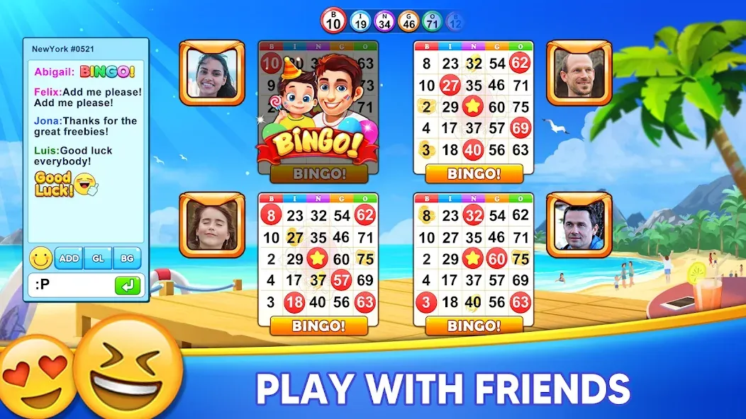 Bingo Holiday: Live Bingo Game [МОД: Все открыто, Дополнительные деньги и Меню MOD] Screenshot 5