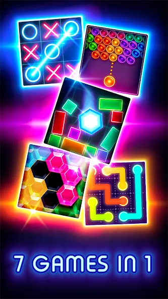 Tic Tac Toe Glow: 2 Players [МОД: Все открыто, Дополнительные деньги и Меню MOD] Screenshot 3