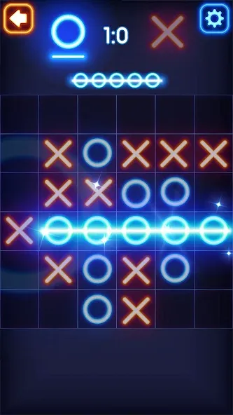 Tic Tac Toe Glow: 2 Players [МОД: Все открыто, Дополнительные деньги и Меню MOD] Screenshot 4