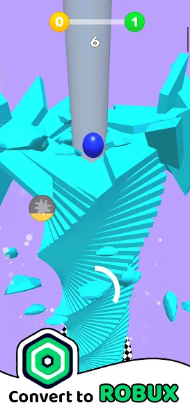 Havok Ball Robux Roblominer (Хавок Балл Робукс Робломайнер) [МОД: Меню, Бесконечные монеты и Открытые уровни] Screenshot 3