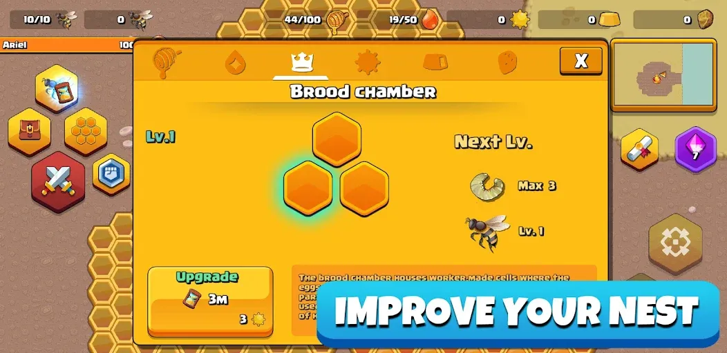 Pocket Bees: Colony Simulator (Покет Биз) [МОД: Деньги, Монеты и Меню MOD] Screenshot 3