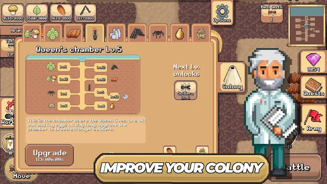 Pocket Ants: Colony Simulator (Покет Муравьи) [МОД: Много денег, Монет и Все открыто] Screenshot 3