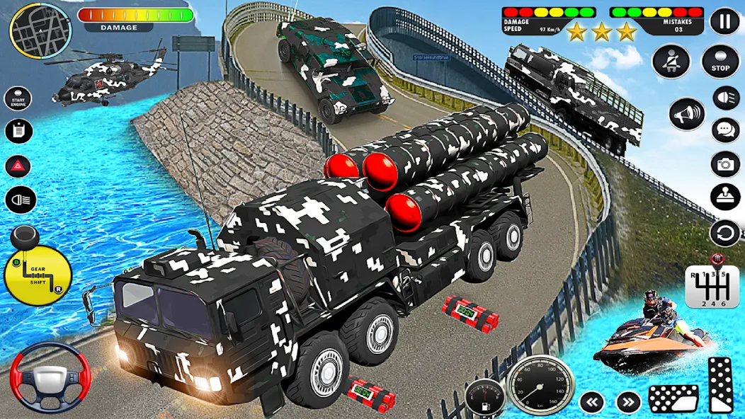 Army Vehicle Transport Truck (Армейский транспортный грузовик для военной техники) [МОД: Деньги, Монеты и Меню MOD] Screenshot 3